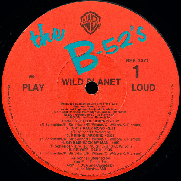 B-52's, The : Wild  Planet (LP,Album)