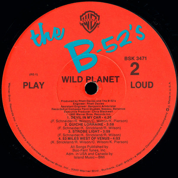 B-52's, The : Wild  Planet (LP,Album)