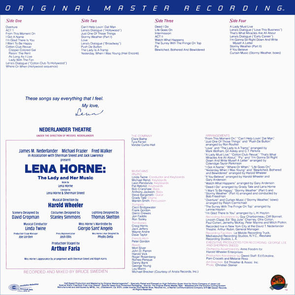 Lena Horne : Live On Broadway Lena Horne: The Lady And Her Music (LP,Album)