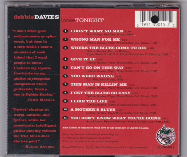Debbie Davies : Loose Tonight (Album)