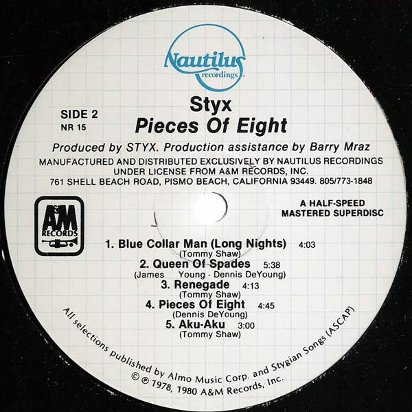 Styx : Pieces Of Eight (LP,Album,Reissue,Remastered)