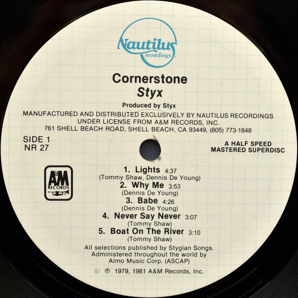 Styx : Cornerstone (LP,Album,Remastered,Stereo)