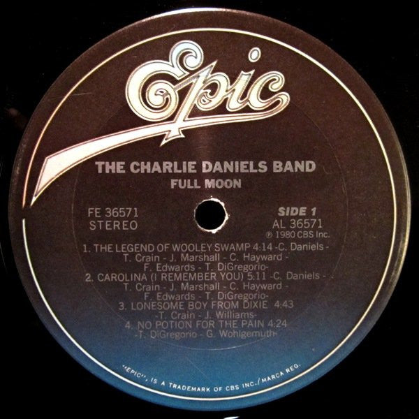 Charlie Daniels Band, The : Full Moon (LP,Album,Stereo)