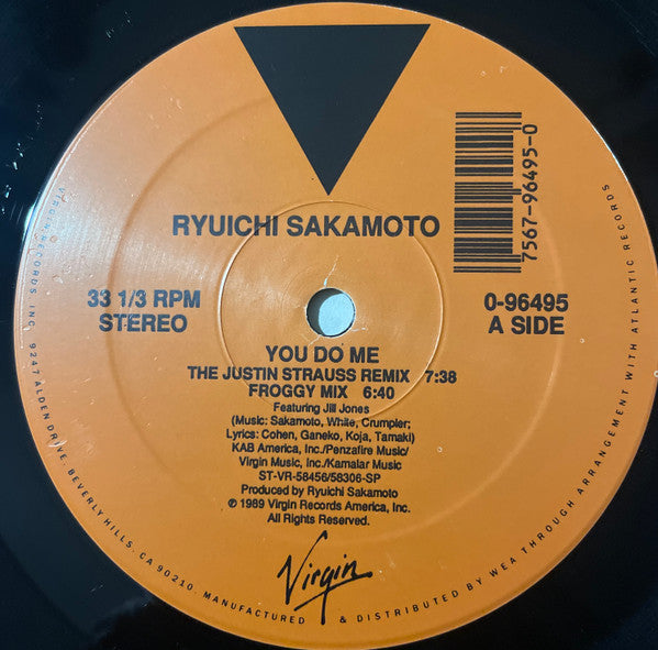 Ryuichi Sakamoto Featuring Jill Jones : You Do Me (12",33 ⅓ RPM)