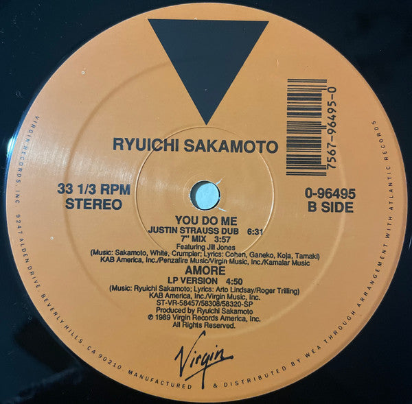 Ryuichi Sakamoto Featuring Jill Jones : You Do Me (12",33 ⅓ RPM)