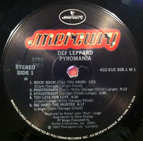 Def Leppard : Pyromania (LP,Album,Stereo)