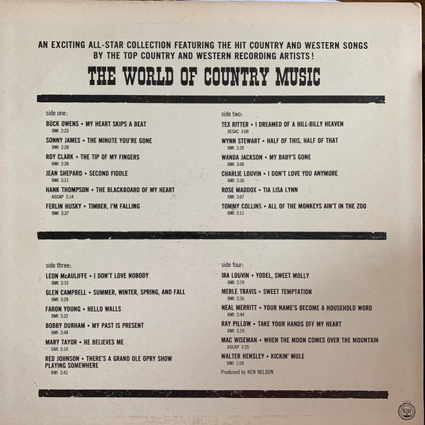 Various : The World Of Country Music (Compilation,Stereo,LP)