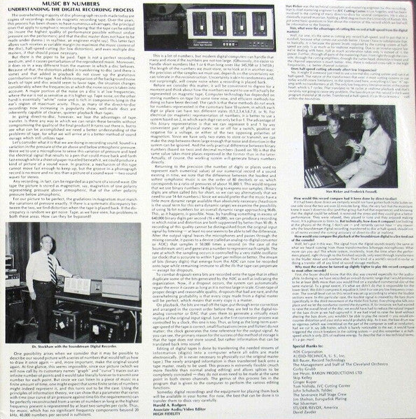 Frederick Fennell, Cleveland Symphonic Winds, The - Gustav Holst / Georg Friedrich Händel / Johann Sebastian Bach : Suite No. 1 In E-Flat • Suite No. 2 In F / Music For The Royal Fireworks / Fantasia In G (LP,Stereo)