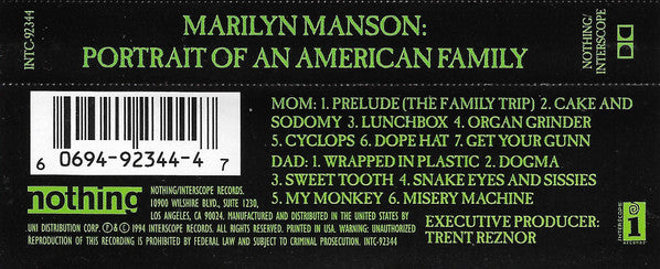 Marilyn Manson : Portrait Of An American Family (Album)