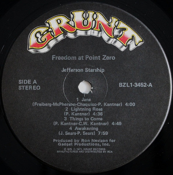 Jefferson Starship : Freedom At Point Zero (LP,Album,Stereo)