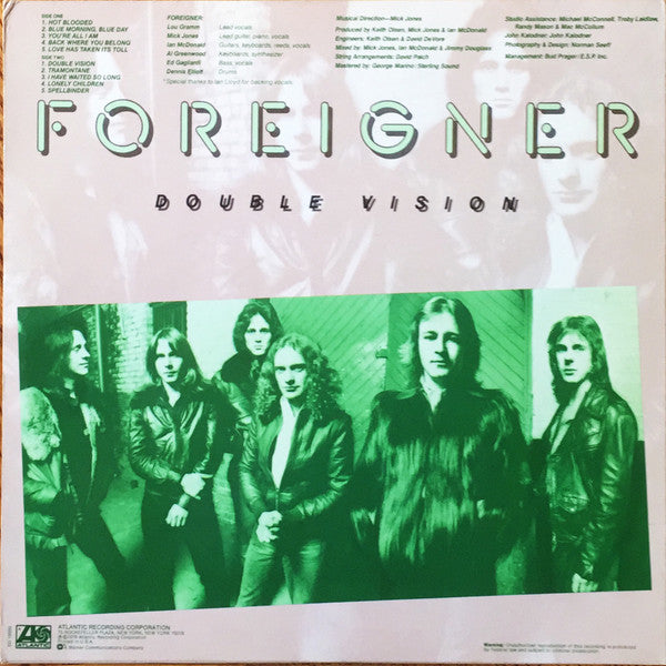 Foreigner : Double Vision (LP,Album,Stereo)