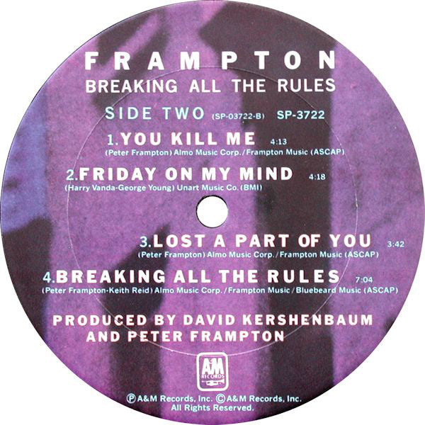 Peter Frampton : Breaking All The Rules (LP,Album)