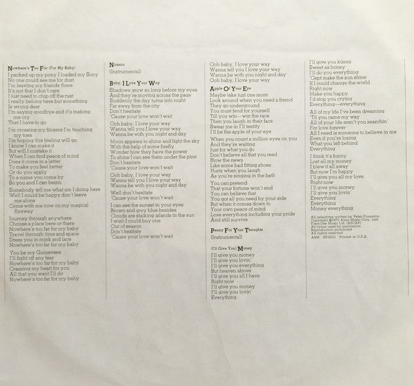 Peter Frampton : Frampton (LP,Album,Stereo)