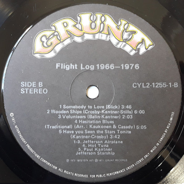 Jefferson Airplane : Flight Log (LP,Compilation,Stereo)