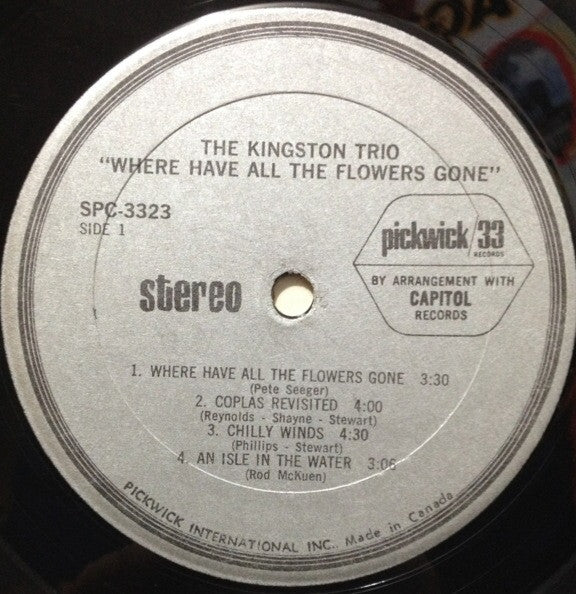 Kingston Trio : Where Have All The Flowers Gone (LP,Album,Reissue,Stereo)
