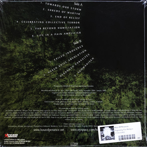 Hour Of Penance : Pageantry For Martyrs (LP,Album,Limited Edition)