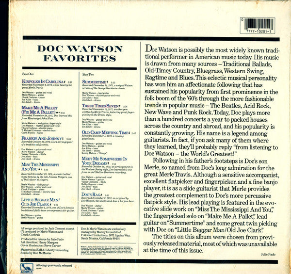 Doc Watson : Favorites (LP,Compilation)