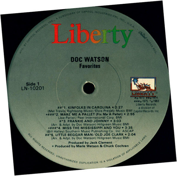 Doc Watson : Favorites (LP,Compilation)