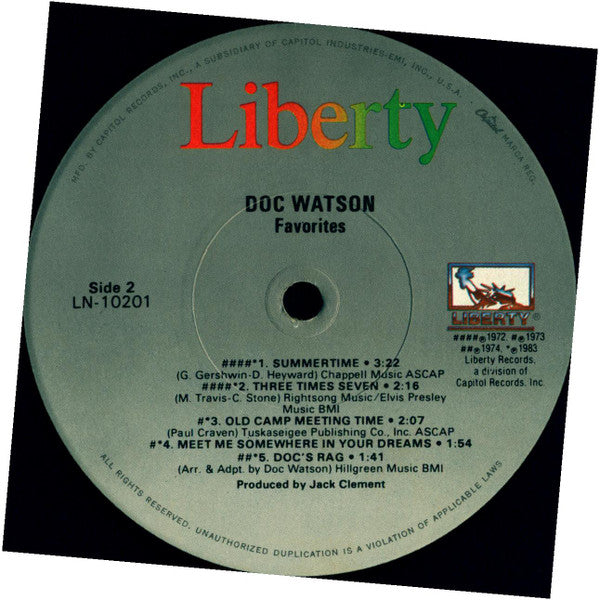 Doc Watson : Favorites (LP,Compilation)