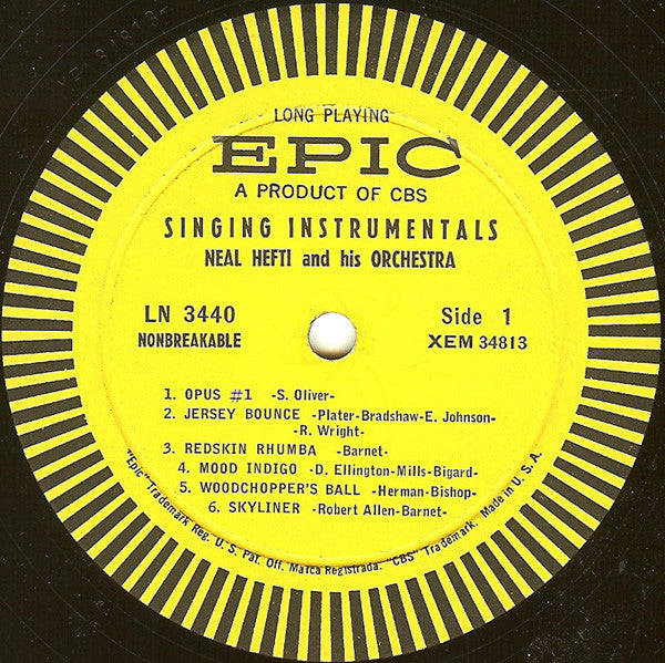 Neal Hefti's Orchestra : Singing Instrumentals (LP,Album,Reissue,Mono)