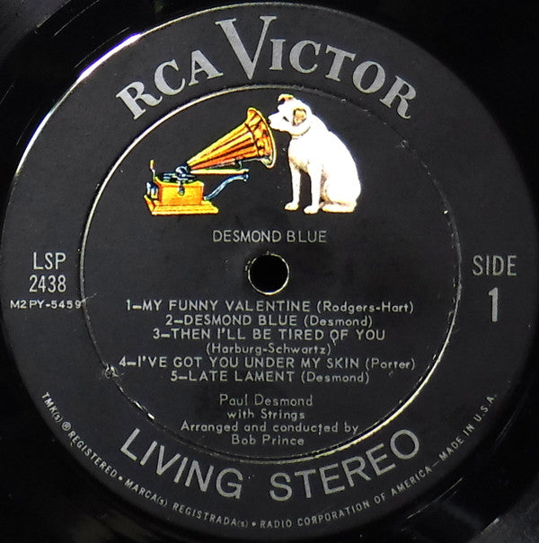 Paul Desmond With Strings : Desmond Blue (LP,Stereo,Album)