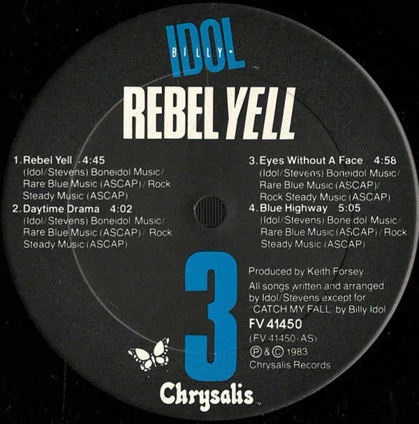 Billy Idol : Rebel Yell (LP,Album)