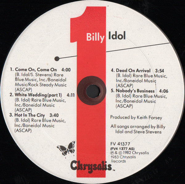 Billy Idol : Billy Idol (LP,Album,Reissue)