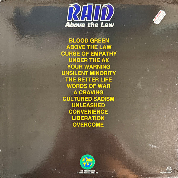 Raid (2) : Above The Law (LP,Album)