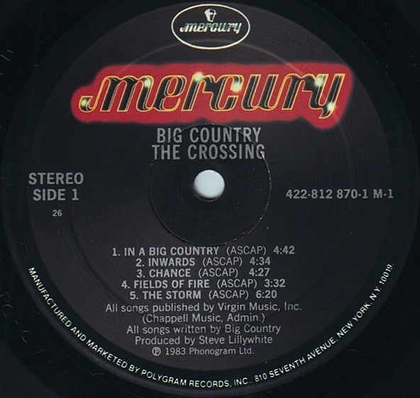 Big Country : The Crossing (LP,Album)