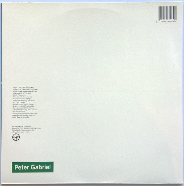 Peter Gabriel : Big Time (12",45 RPM,Single)