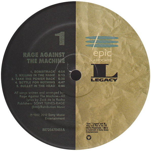 Rage Against The Machine : Rage Against The Machine (LP,Album,Reissue,Remastered)