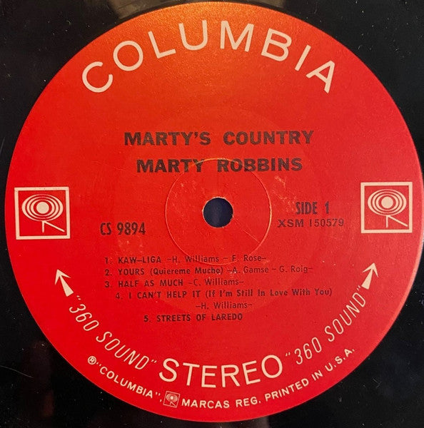 Marty Robbins : Marty's Country (LP,Compilation)