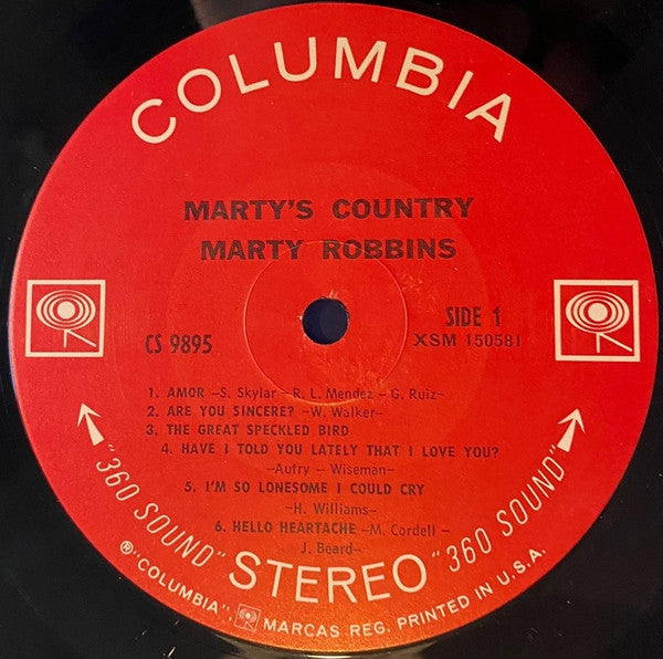 Marty Robbins : Marty's Country (LP,Compilation)