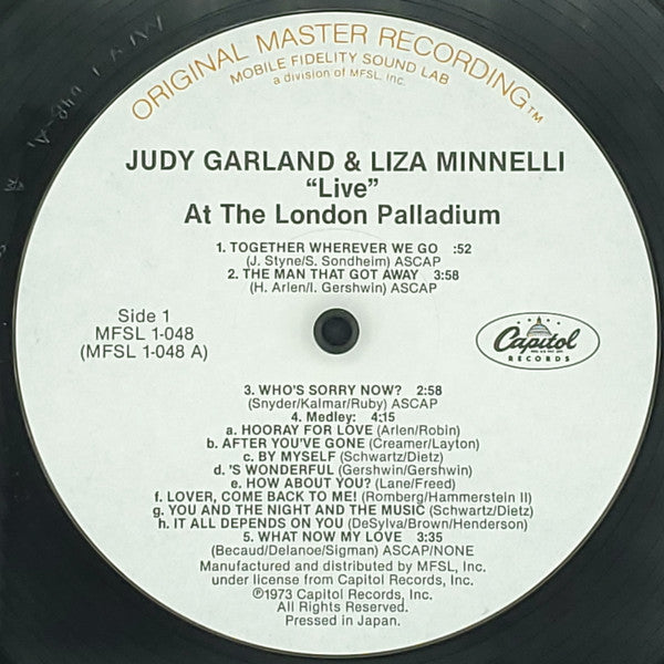Judy Garland & Liza Minnelli : "Live" At The London Palladium (LP,Album,Reissue,Remastered)