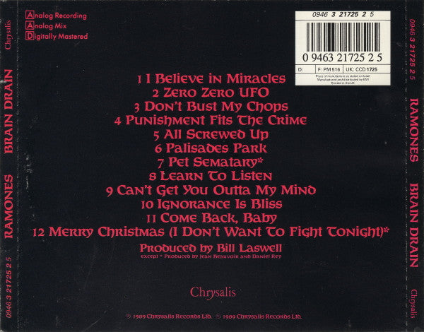 Ramones : Brain Drain (Album,Reissue,Stereo)