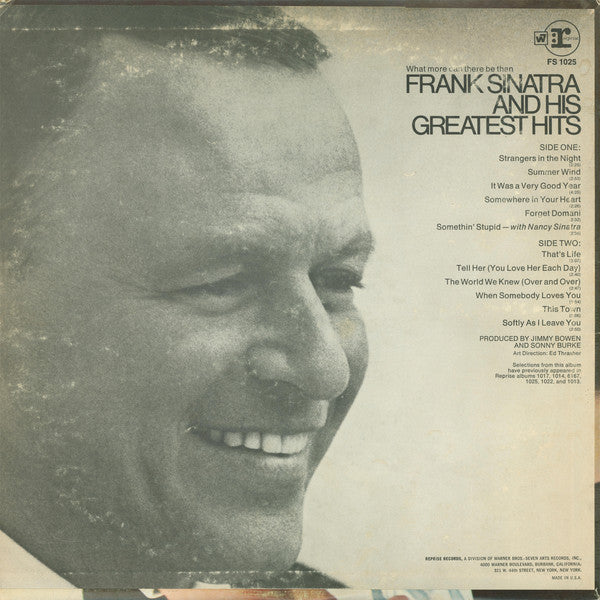 Frank Sinatra : Frank Sinatra's Greatest Hits (LP,Compilation,Stereo)