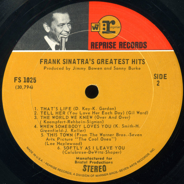 Frank Sinatra : Frank Sinatra's Greatest Hits (LP,Compilation,Stereo)