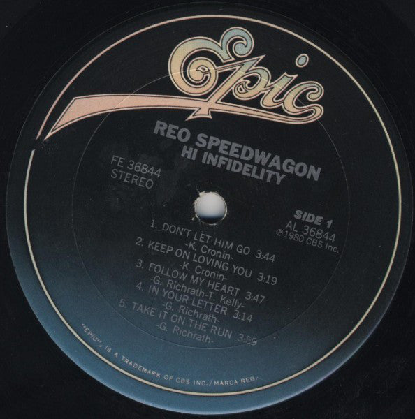 REO Speedwagon : Hi Infidelity (LP,Album,Stereo)