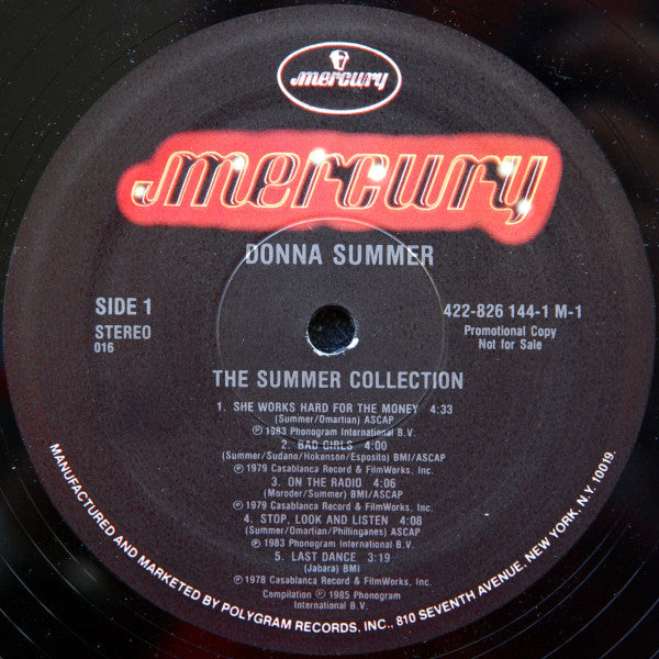 Donna Summer : The Summer Collection (Greatest Hits) (LP,Compilation,Promo)