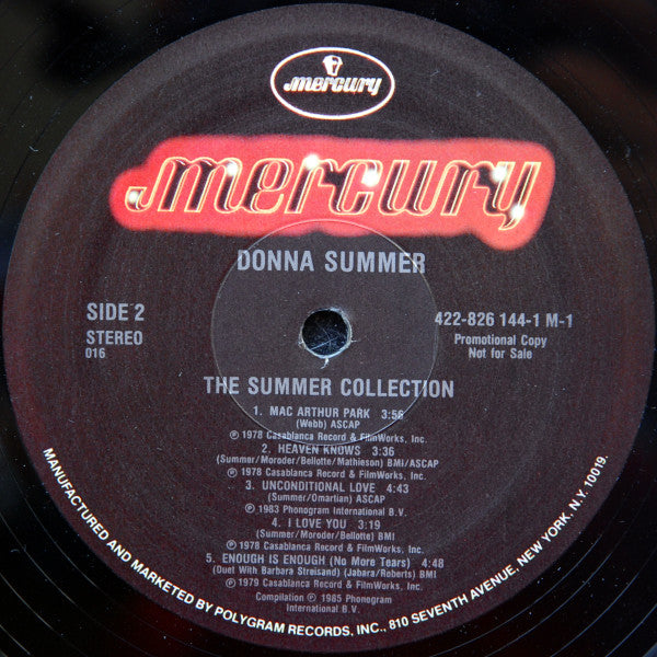 Donna Summer : The Summer Collection (Greatest Hits) (LP,Compilation,Promo)