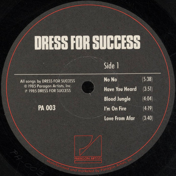 Dress For Success (2) : Dress For Success (LP,Album)