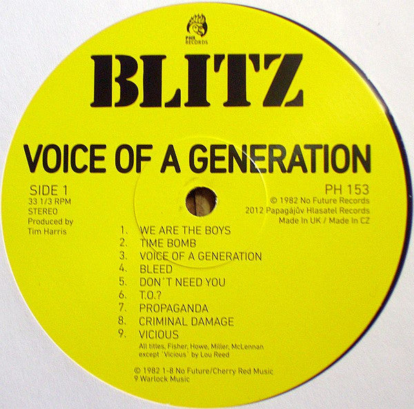 Blitz (3) : Voice Of A Generation (LP,Album,Reissue)