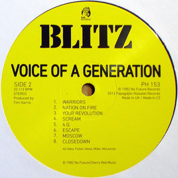 Blitz (3) : Voice Of A Generation (LP,Album,Reissue)