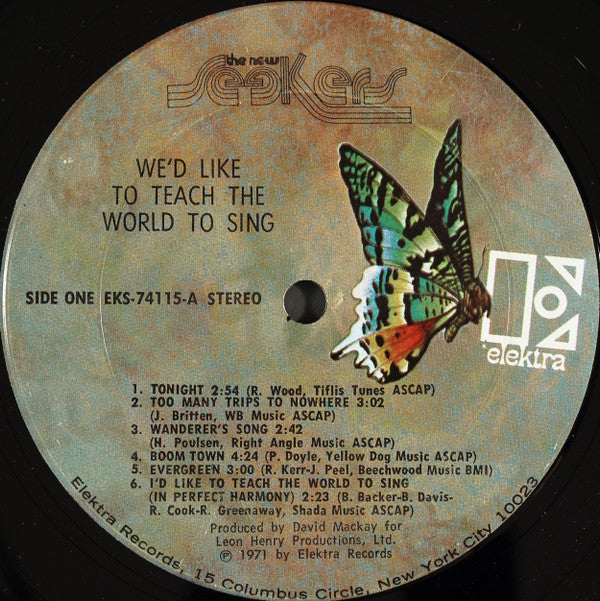 New Seekers, The : We'd Like To Teach The World To Sing (LP,Album,Stereo)