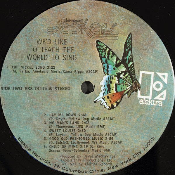 New Seekers, The : We'd Like To Teach The World To Sing (LP,Album,Stereo)