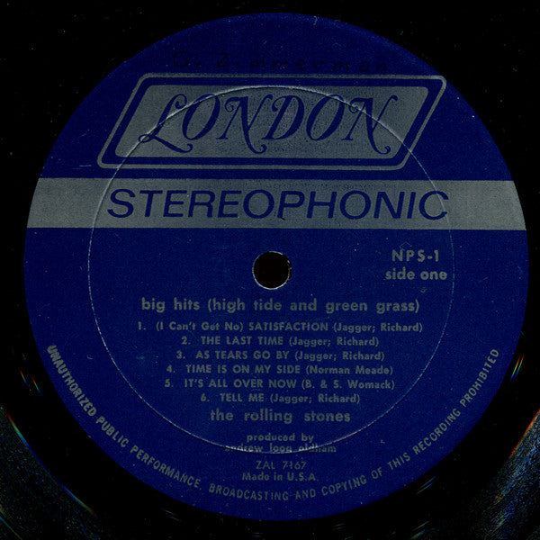 Rolling Stones, The : Big Hits (High Tide And Green Grass) (LP,Compilation,Stereo)