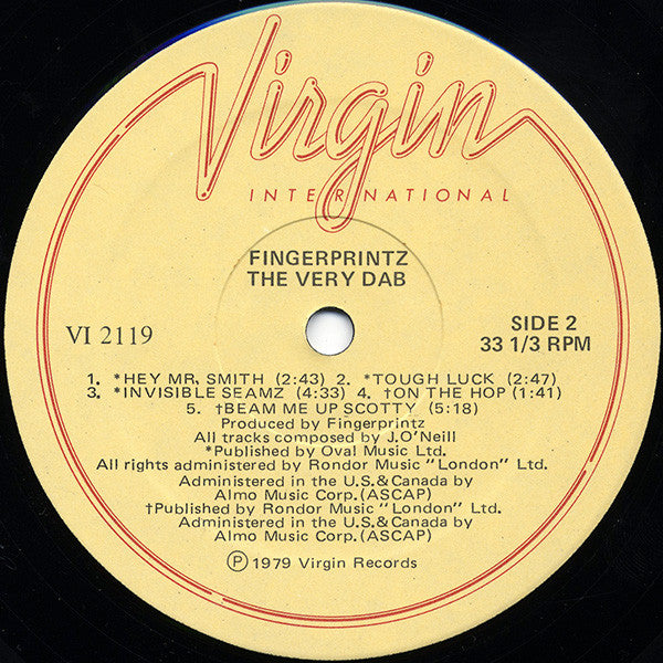 Fingerprintz (2) : The Very Dab (LP,Album)