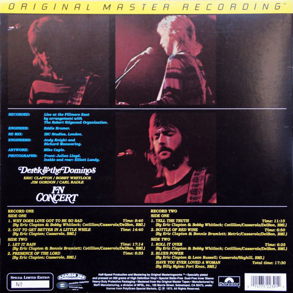 Derek & The Dominos : In Concert (LP,Album,Limited Edition,Numbered,Reissue,Remastered)
