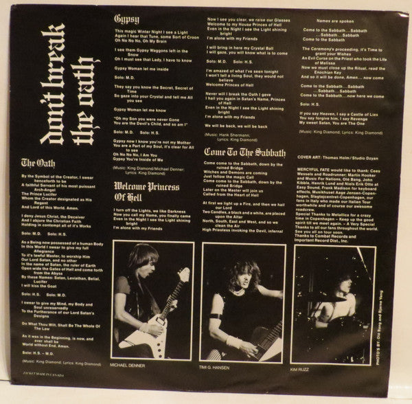 Mercyful Fate : Don't Break The Oath (LP,Album)
