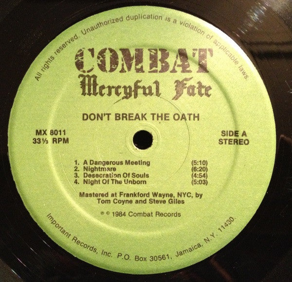 Mercyful Fate : Don't Break The Oath (LP,Album)